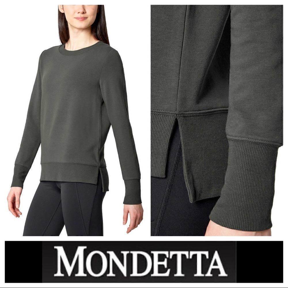 NEW! NWT MONDETTA Ladies Lightweight Soft Crewneck Brushed Tunic Sweatshirt